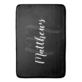 Modern Script Personalisiert Monogram und Familien Badematte (Vorderseite Vertikal)