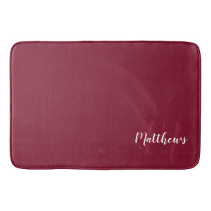 Modern Script Personalisiert Monogram und Familien Badematte