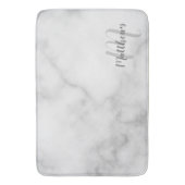 Modern Script Personalisiert Monogram und Familien Badematte (Vorderseite Vertikal)