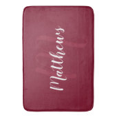 Modern Script Personalisiert Monogram und Familien Badematte (Vorderseite Vertikal)