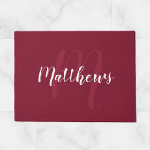 Modern Script Personalisiert Monogram und Familien Fußmatte