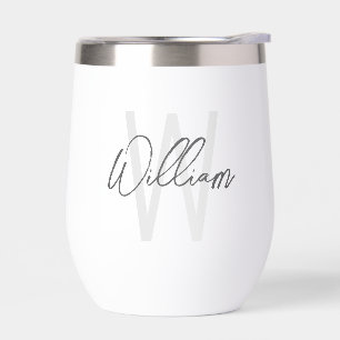 Modern Script Personalisiert Monogram und Name