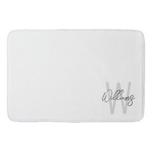 Modern Script Personalisiert Monogram und Name Badematte