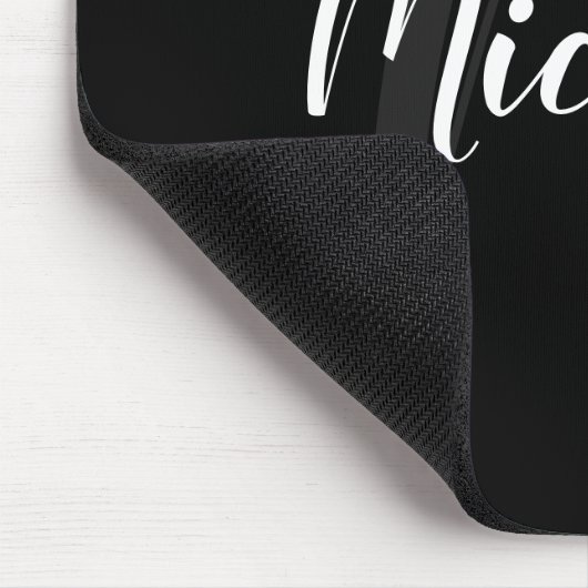 Modern Script Personalisiert Monogram und Name Bla Mousepad (Ecke)