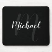 Modern Script Personalisiert Monogram und Name Bla Mousepad (Vorne)
