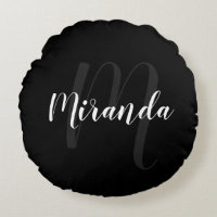 Modern Script Personalisiert Monogram und Name Bla