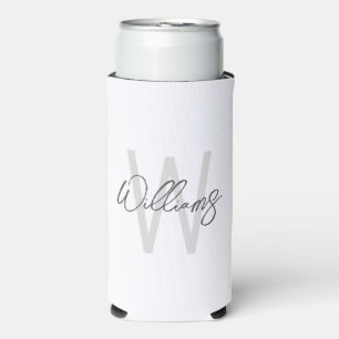 Modern Script Personalisiert Monogram und Name Can Selters Dosenkühler