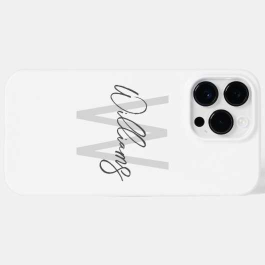 Modern Script Personalisiert Monogram und Name Case-Mate iPhone Hülle (Rückseite (Horizontal))