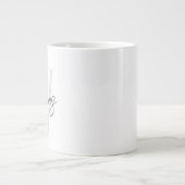 Modern Script Personalisiert Monogram und Name Jumbo-Tasse (Vorderseite)