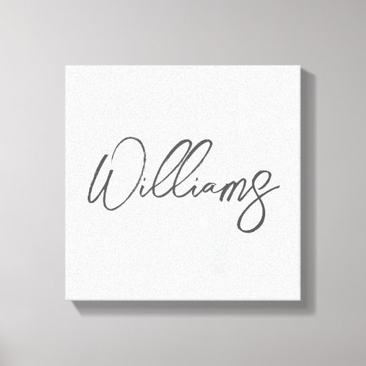 Modern Script Personalisiert Monogram und Name Leinwanddruck (Vorderseite)