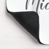 Modern Script Personalisiert Monogram und Name Mousepad (Ecke)