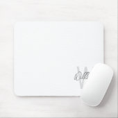 Modern Script Personalisiert Monogram und Name Mousepad (Mit Mouse)