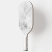 Modern Script Personalisiert Monogram und Name Pickleball Schläger (Links)