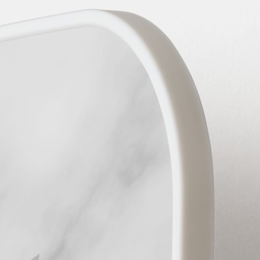 Modern Script Personalisiert Monogram und Name Pickleball Schläger (Linke Seite)