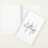 Modern Script Personalisiert Monogram und Name Planer (Anzeige)