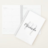 Modern Script Personalisiert Monogram und Name Planer (Anzeige)