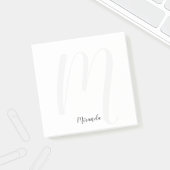 Modern Script Personalisiert Monogram und Name Post-it Klebezettel