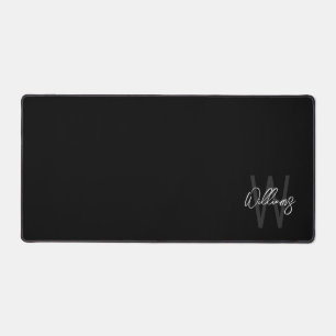Modern Script Personalisiert Monogram und Name Schreibtischunterlage
