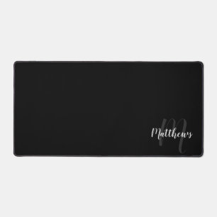 Modern Script Personalisiert Monogram und Name Schreibtischunterlage