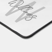 Modern Script Personalisiert Monogram und Name Schreibtischunterlage (Ecke)