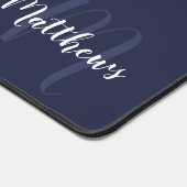 Modern Script Personalisiert Monogram und Name Schreibtischunterlage (Ecke)