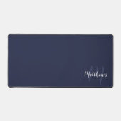 Modern Script Personalisiert Monogram und Name Schreibtischunterlage (Vorderseite)