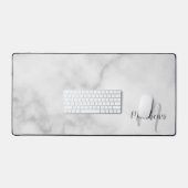 Modern Script Personalisiert Monogram und Name Schreibtischunterlage (Tastatur & Maus)