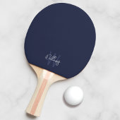 Modern Script Personalisiert Monogram und Name Tischtennis Schläger