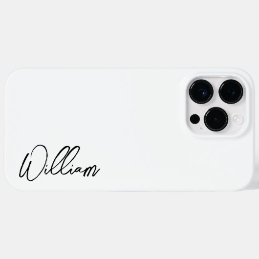 Modern Script Personalisiert Name Case-Mate iPhone Hülle (Rückseite (Horizontal))