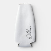 Modern Script Personalisiert Name Flaschenkühler (Vorderseite)