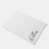 Modern Script Personalisiert Name Fußmatte (Schrägansicht)