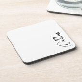 Modern Script Personalisiert Name Getränkeuntersetzer (Linke Seite)