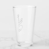 Modern Script Personalisiert Name Glas (Rückseite)