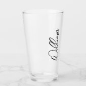 Modern Script Personalisiert Name Glas (Vorderseite)