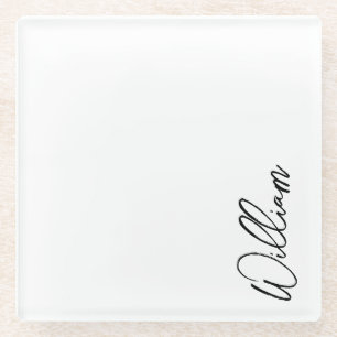 Modern Script Personalisiert Name Glasuntersetzer
