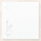 Modern Script Personalisiert Name Glasuntersetzer (Rückseite)
