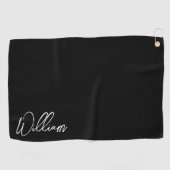 Modern Script Personalisiert Name Golf Handtuch (Horizontal)
