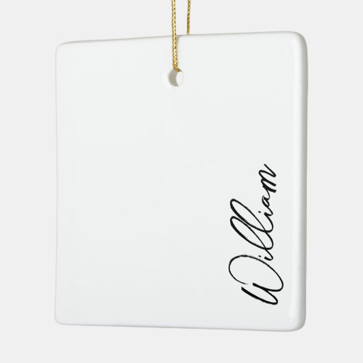 Modern Script Personalisiert Name Keramikornament (Links)