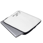 Modern Script Personalisiert Name Laptopschutzhülle (Vorne Knopf)