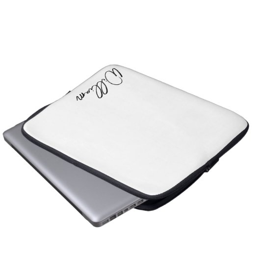 Modern Script Personalisiert Name Laptopschutzhülle (Vorne Knopf)