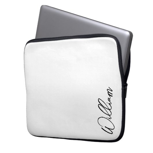 Modern Script Personalisiert Name Laptopschutzhülle (Vorderseite Links)