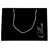Modern Script Personalisiert Name Large Gift Bag Große Geschenktüte (Vorderseite)