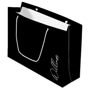 Modern Script Personalisiert Name Large Gift Bag Große Geschenktüte