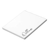 Modern Script Personalisiert Name Notizblock (Rotiert)