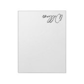 Modern Script Personalisiert Name Notizblock (Rotiert)