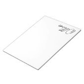 Modern Script Personalisiert Name Notizblock (angewinkelt)