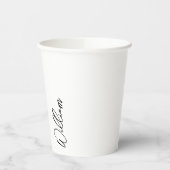 Modern Script Personalisiert Name Pappbecher (Links)