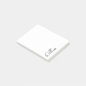 Modern Script Personalisiert Name Post-it Klebezettel (angewinkelt)