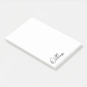 Modern Script Personalisiert Name Post-it Klebezettel (angewinkelt)