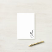 Modern Script Personalisiert Name Post-it Klebezettel (Auf Schreibtisch)